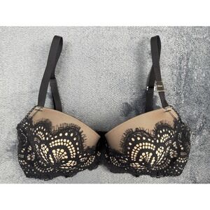 VICTORIAS SECRET Dream Angels Push Up Bra Lace Blue 32DD